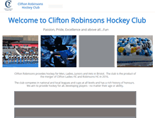 Tablet Screenshot of cliftonhockey.co.uk